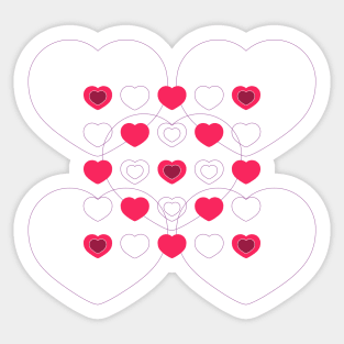 Hearts Pattern Sticker